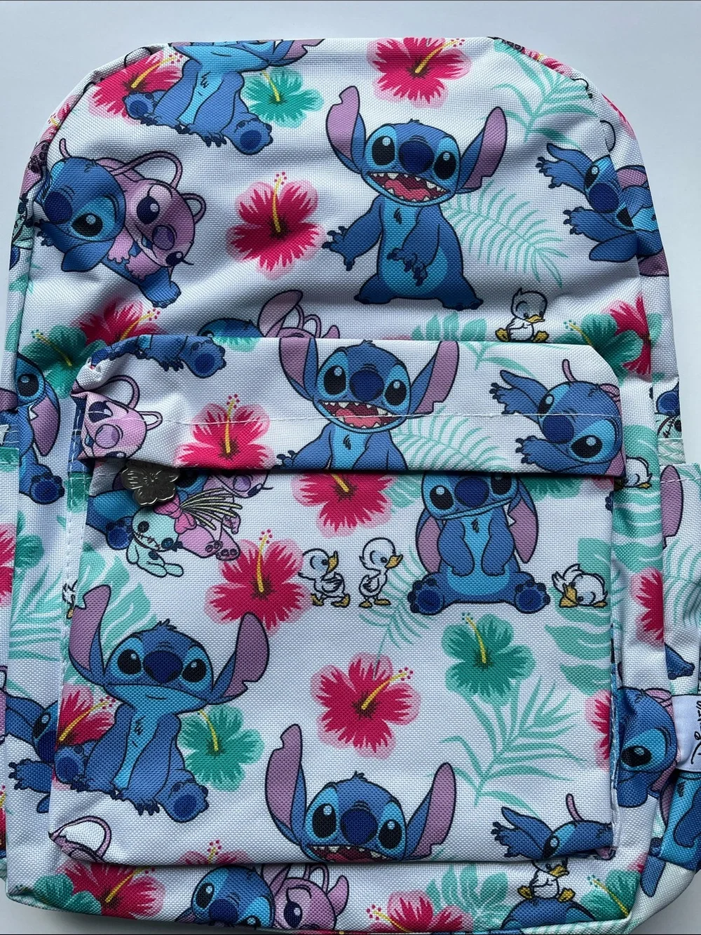 Disney Lilo & StitchFull Size Deluxe Backpack with Laptop Compartment (White)